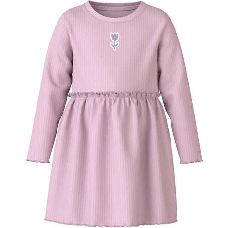 Name It Dawn Pink Tulip Nmfvemma Ls Kjole