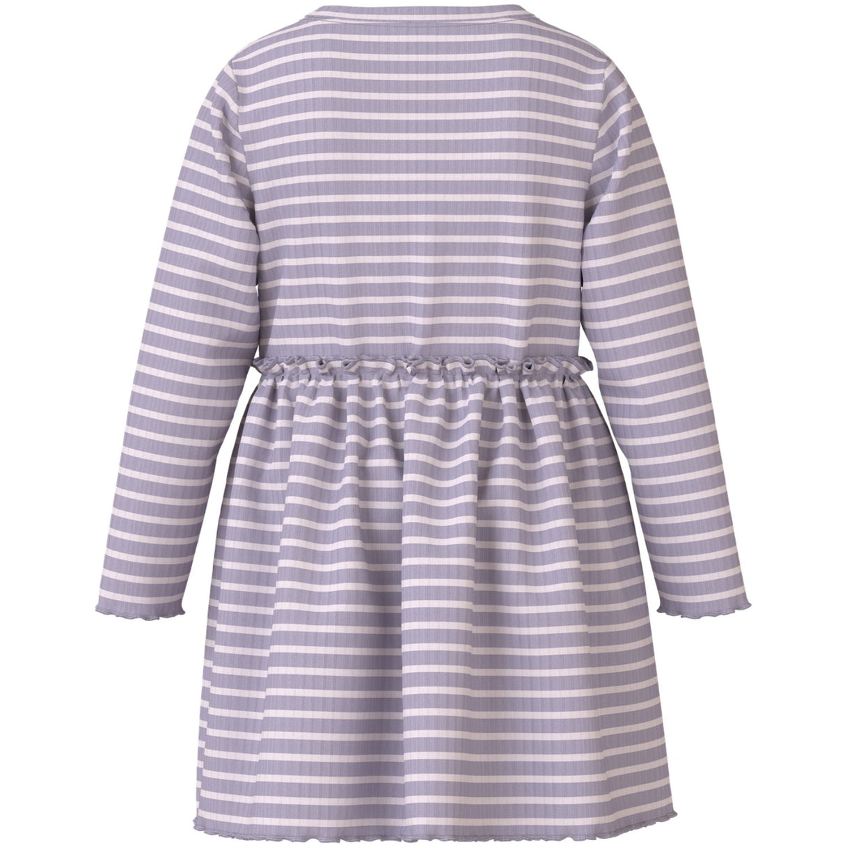 Name It Lavender Gray Lilac Marble Stripe Nmfvemma Ls Kjole