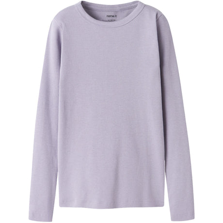 Name It Lavender Gray Nkfnakal Ls Topp Noos