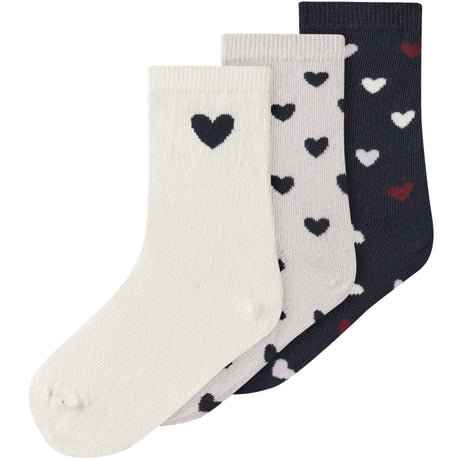 Name It Light Grey Melange Nmftua 3P Strømper