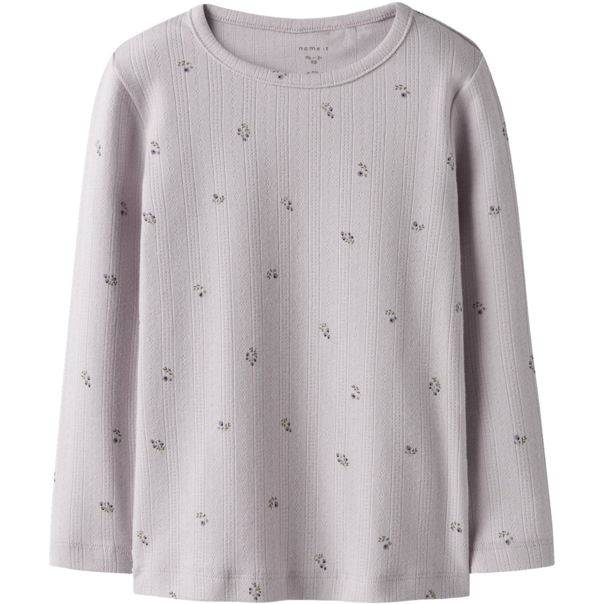 Name It Lilac Marble Nmfberries Ls Slim Topp