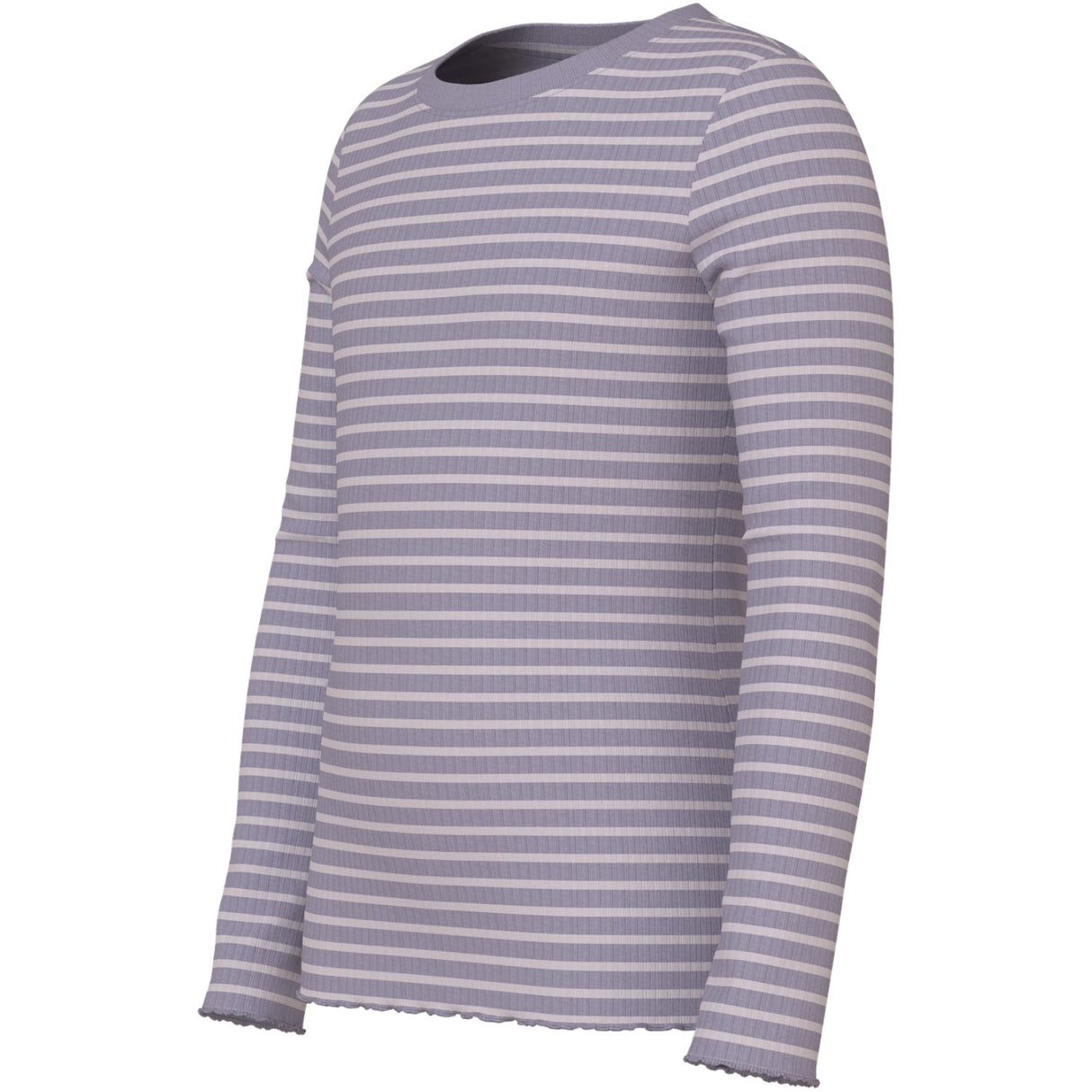 Name It Lavender Gray Lilac Marble Stripe Nkfvemma Ls Slim Topp