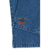 Konges Sløjd Denim Blue Magot Frill Pants GOTS