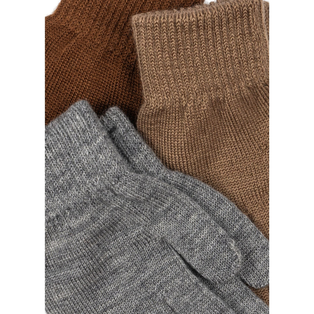 Konges Sløjd Grey Melange/Beige/Brown 3 Pakke Filla Hansker
