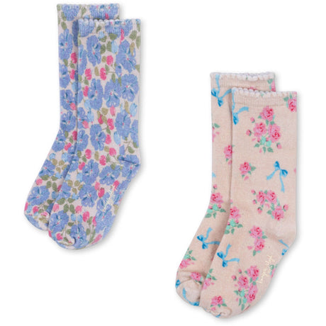 Konges Sløjd Blue Mix 2 Pakke Printed Strømper