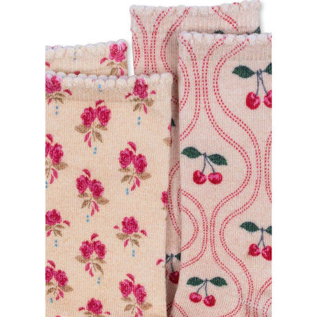 Konges Sløjd Cherry Mix 2 Pakke Printed Strømper