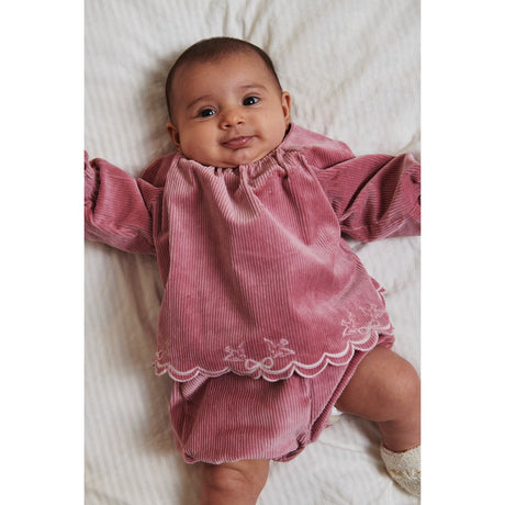 COPENHAGEN COLORS Rose Comb Corduroy Baby Sett W. Emb.