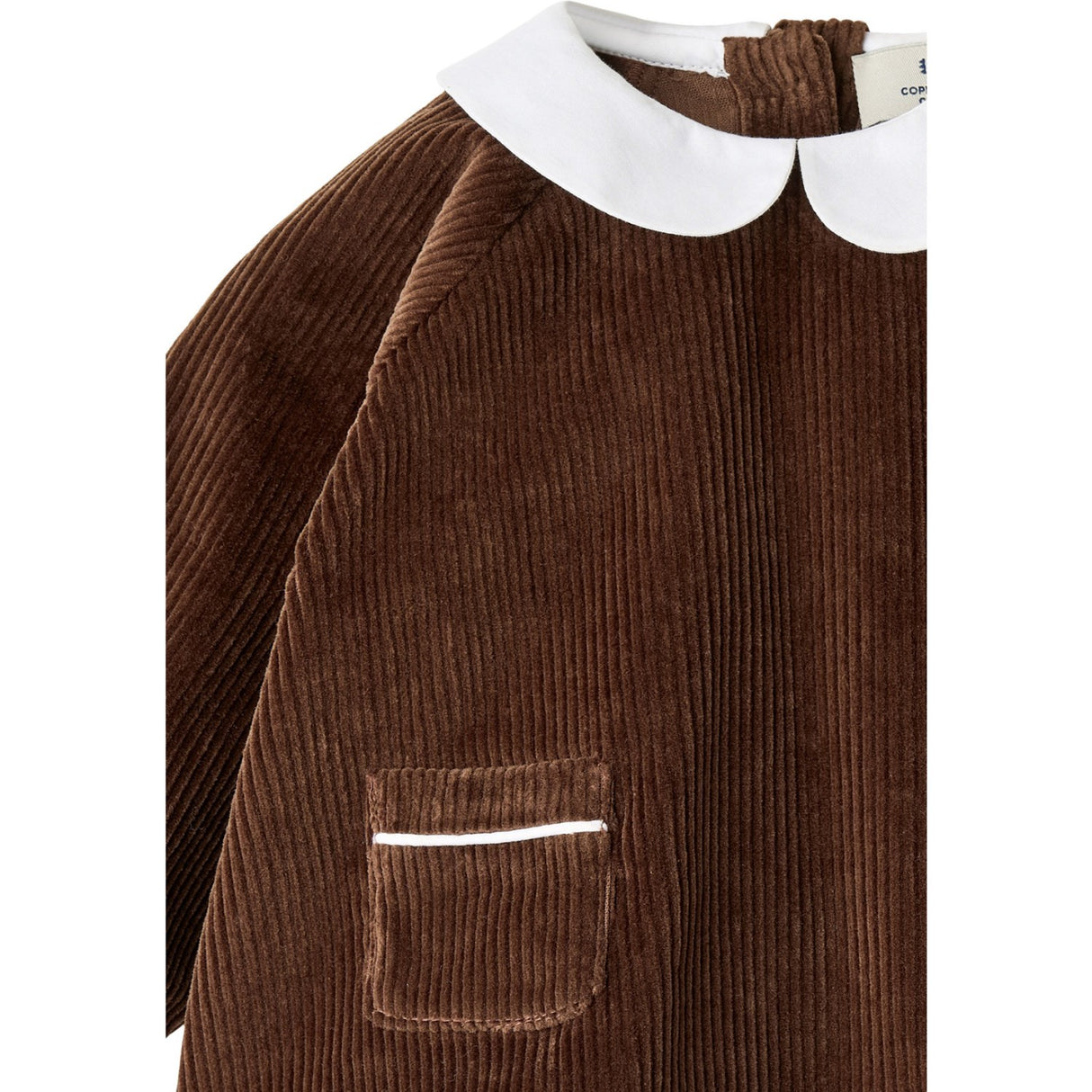 COPENHAGEN COLORS Dk.Brown Comb. Corduroy Baby Sett W. Halsbånd