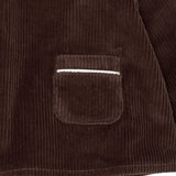 COPENHAGEN COLORS Dk.Brown Comb. Corduroy Baby Sett W. Halsbånd
