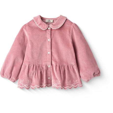 COPENHAGEN COLORS Rose Comb Corduroy Bluse W. Emb.