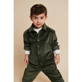 COPENHAGEN COLORS Dk Green Corduroy Overshirt
