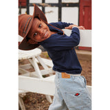 COPENHAGEN COLORS Denim Blue Stripe Y/D Stripe Twill Cargo Bukser W. Adj. Waist