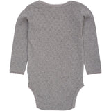 COPENHAGEN COLORS Grey Mel. Pointelle Heart Lapneck Body Ls