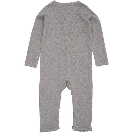 COPENHAGEN COLORS Grey Mel Pointelle Heart Full Body