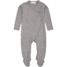 COPENHAGEN COLORS Grey Mel Pointelle Cross-Over Full Body