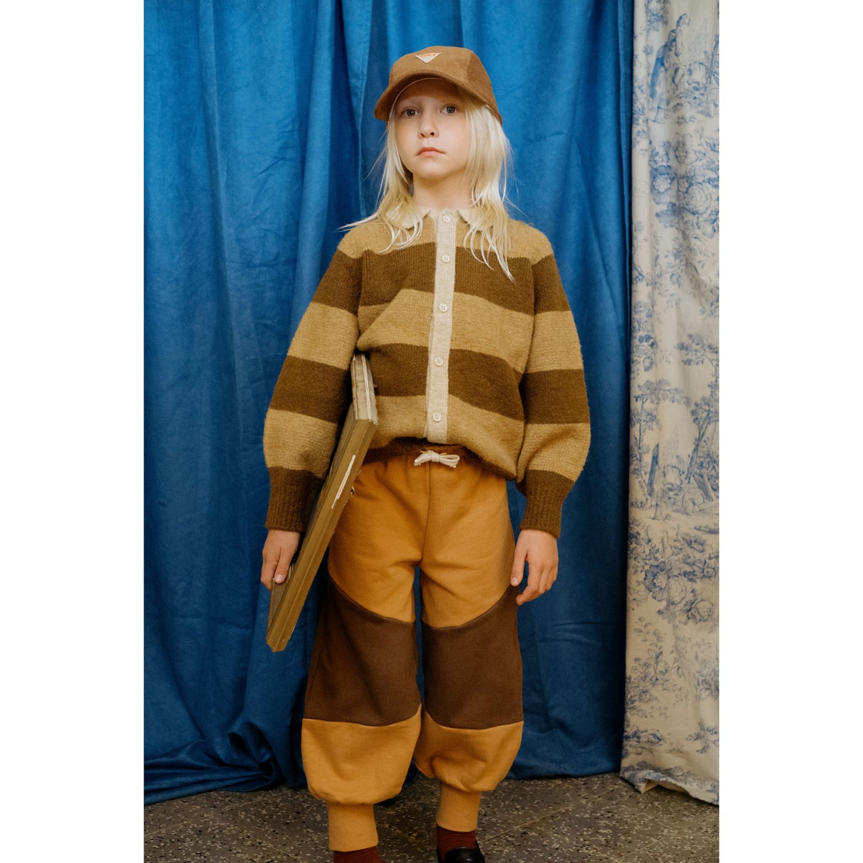 TinyCottons Dark Brown / Light Brown Stripes Cardigan