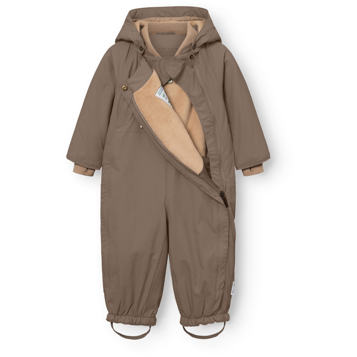 Mini A ture Morel Grey Matwisti Fleece Lined Snowsuit. GRS