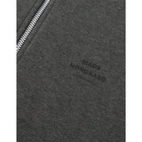 Mads Nørgaard Charcoal Melange Mix Sweat Crewie Half Zip Collegegenser