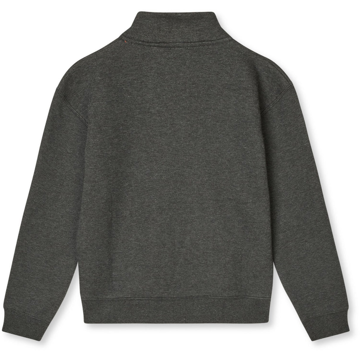 Mads Nørgaard Charcoal Melange Mix Sweat Crewie Half Zip Collegegenser