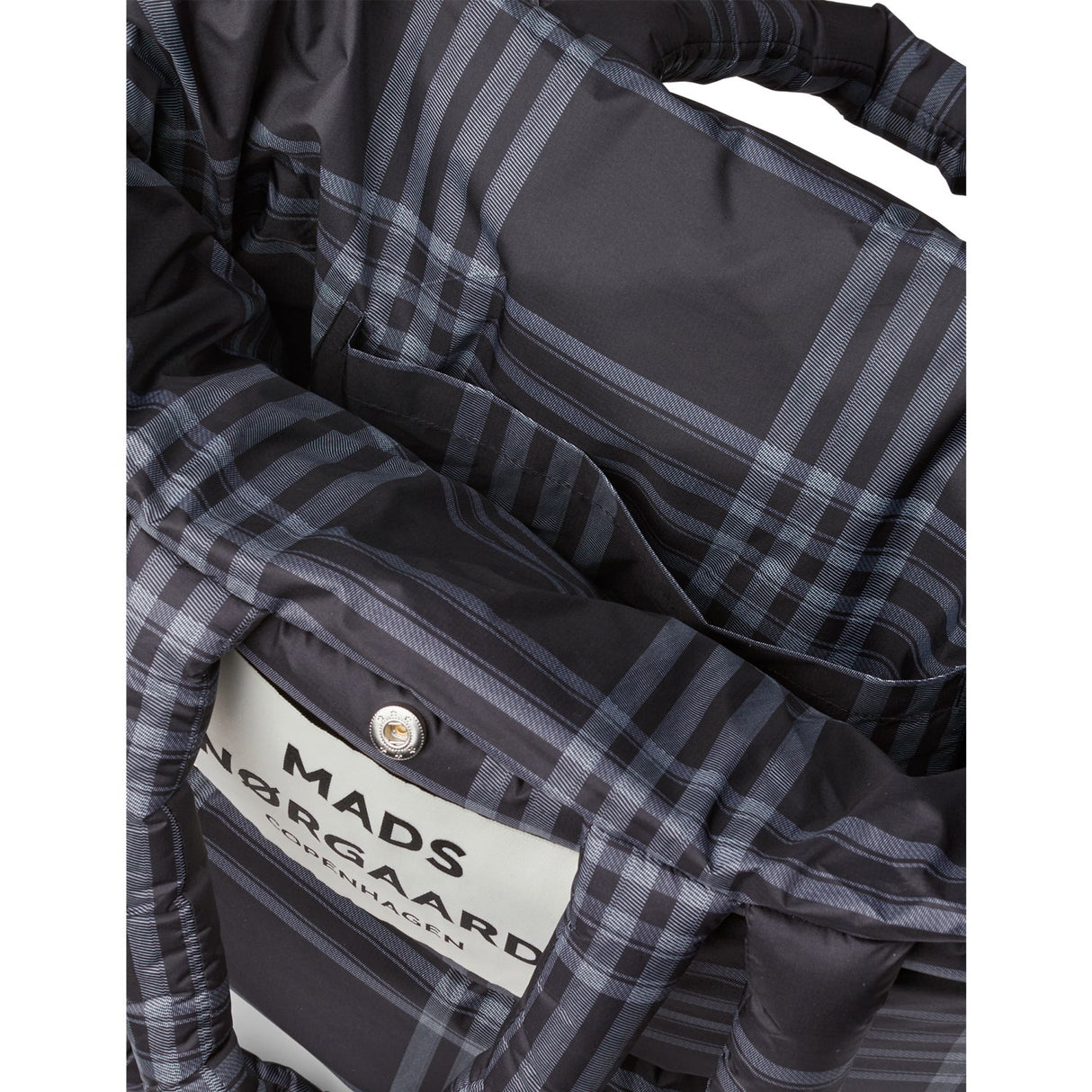 Mads Nørgaard Black/Vanilla Ice Light Ripstop Pute Aop Veske