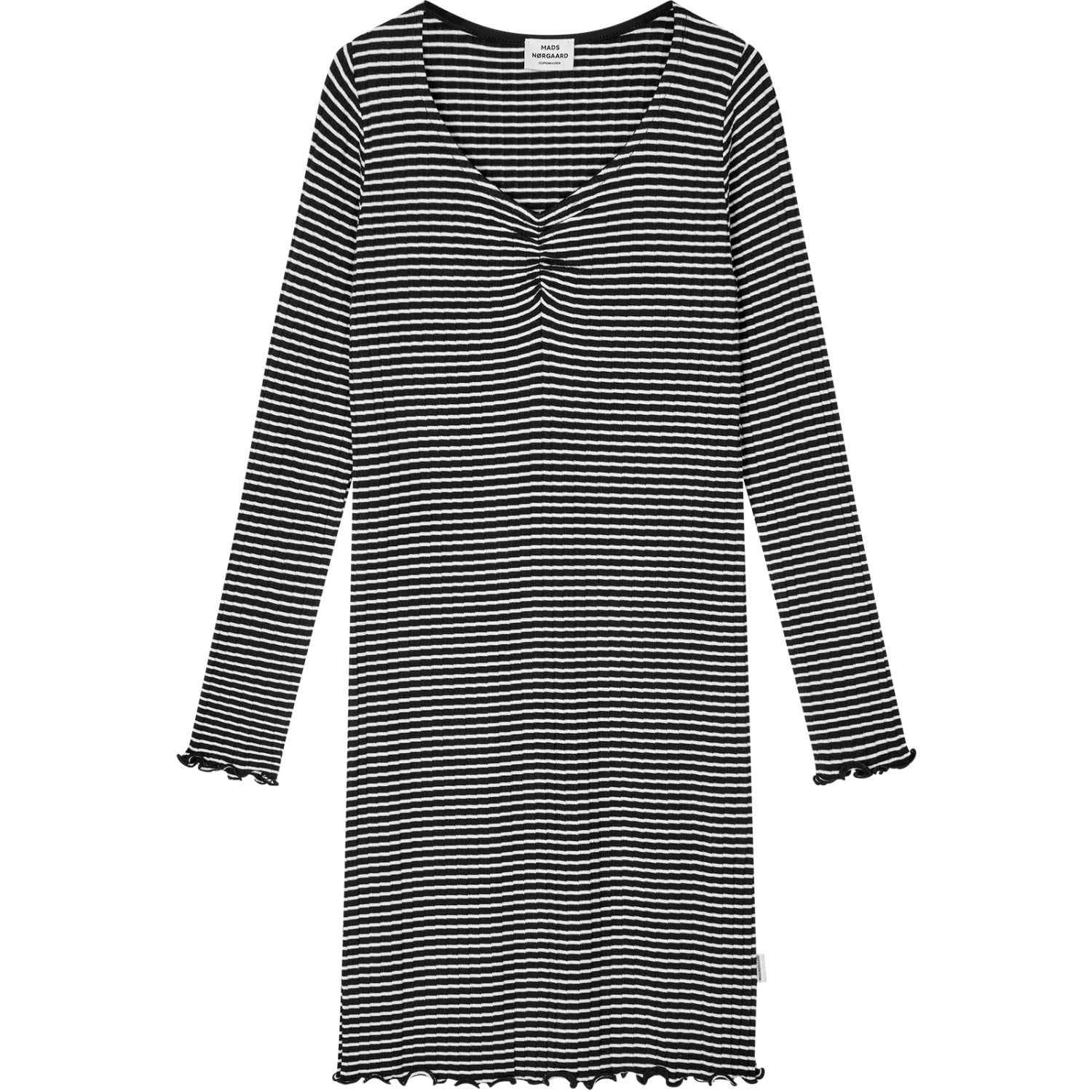 Mads Nørgaard Black/Vanilla Ice 5X5 Stripe Tikina Kjole