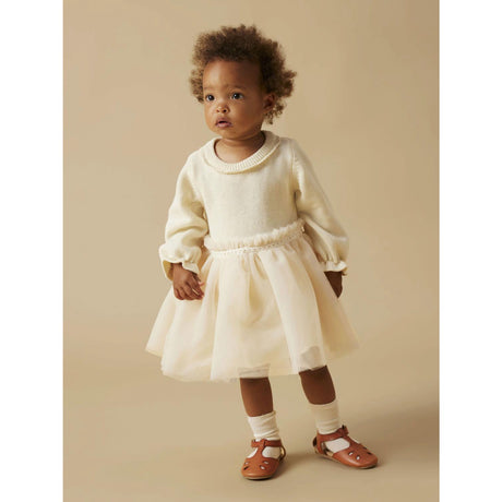 Lil'Atelier Pistachio Shell Nbfsarina Ls Strikk Body Kjole Lil