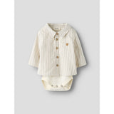 Lil'Atelier Turtledove Sepia Tint Nbmfelixo Ls Body Skjorte Lil