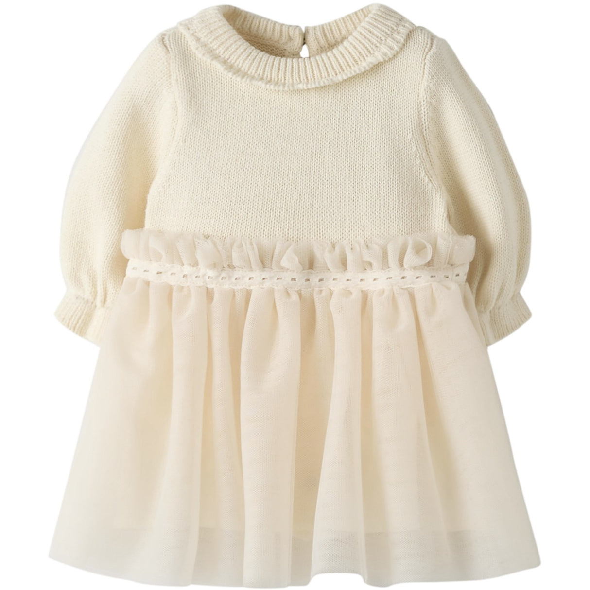 Lil'Atelier Pistachio Shell Nbfsarina Ls Strikk Body Kjole Lil