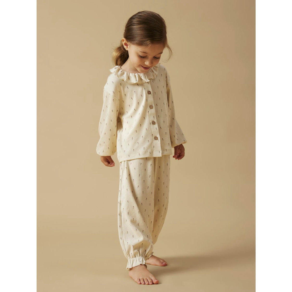 Lil'Atelier Turtledove Floral Nmfgago Rua Loose Night Sett Lil