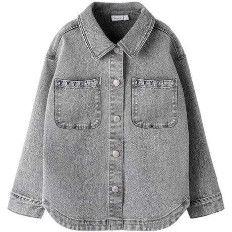 Name It Light Grey Denim Heart Studs Nkfeverlyn Dnm Schaket 5503-Ya N