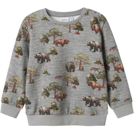 Name It Grey Melange Nmmolin Ls Nreg Sweat Bru Box