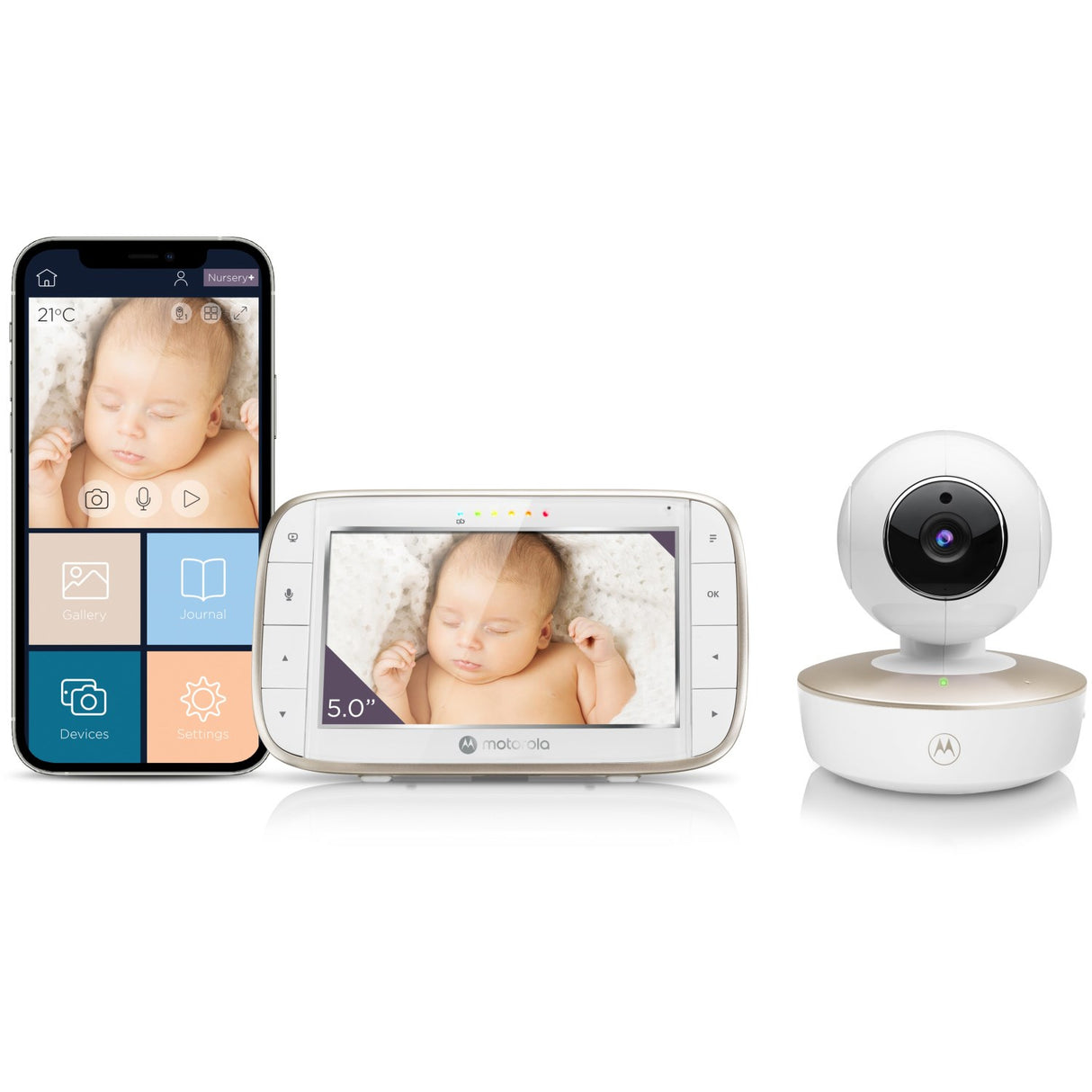 Motorola White Baby Monitor VM855 Connect