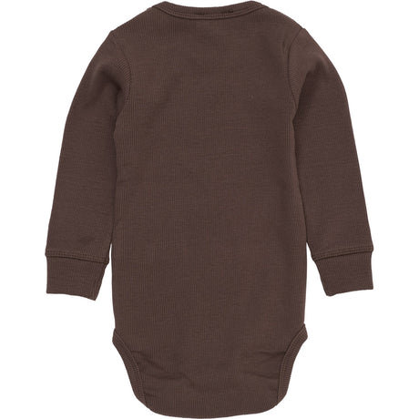 COPENHAGEN COLORS Dk Brown Modal Rib Ls Body