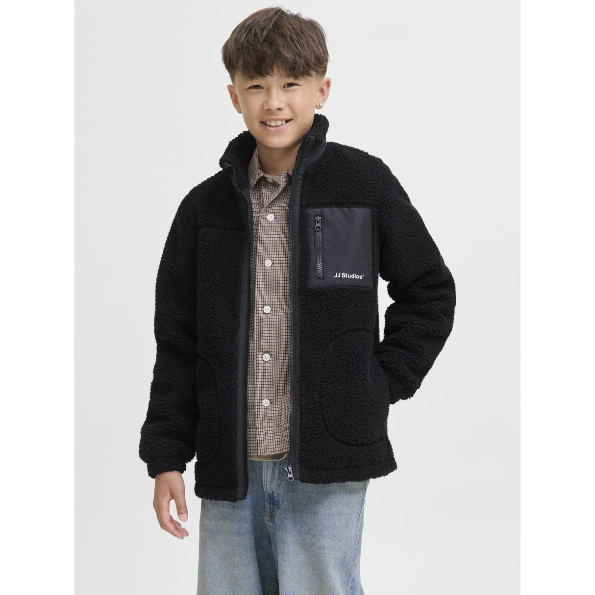 Jack & Jones Junior Black Jjesoho Teddybjørn Jakke Sn Jnr