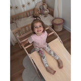 Woobiboo Natural Montessori Rocker Med Beige Madras Og Slide-Climber L