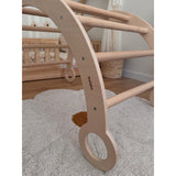 Woobiboo Natural Montessori Rocker Med Beige Madras Og Slide-Climber L
