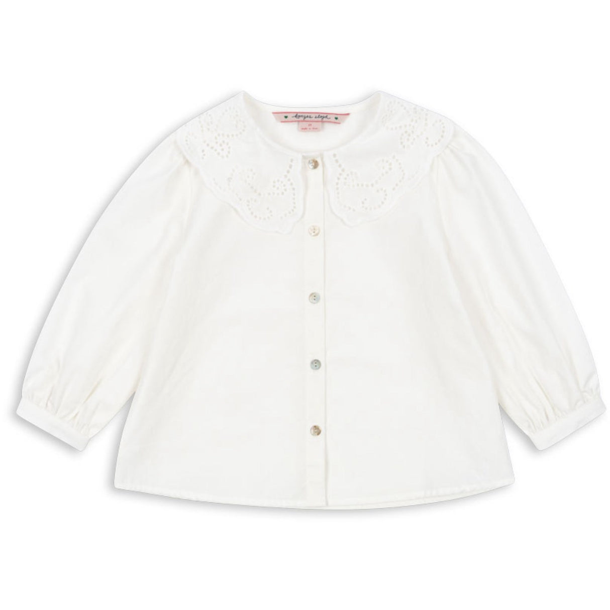 Konges Sløjd Optic White Rilo Halsbånd Skjorte GOTS