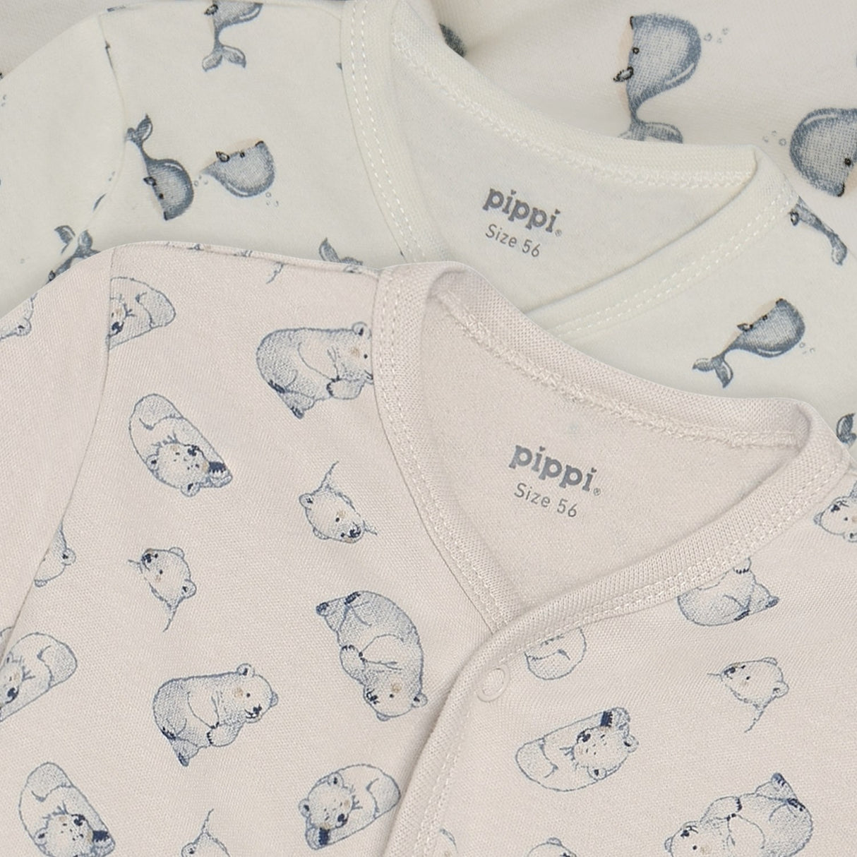 Pippi Flint Stone Natt Drakt W/F -Buttons 2-Pakning