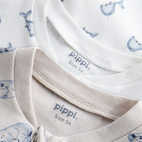 Pippi Flint Stone Natt Drakt -Zipper (2-Pack)