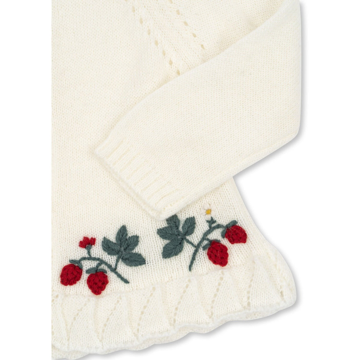 Konges Sløjd Bright White Minia Frill Cardigan