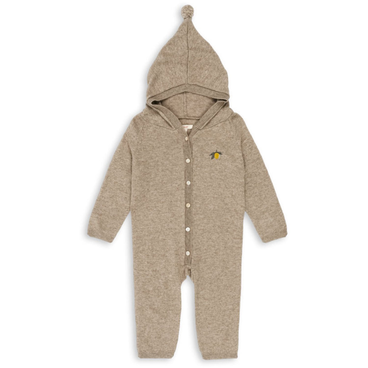 Konges Sløjd Light Brown Mattou Strikk Onesie
