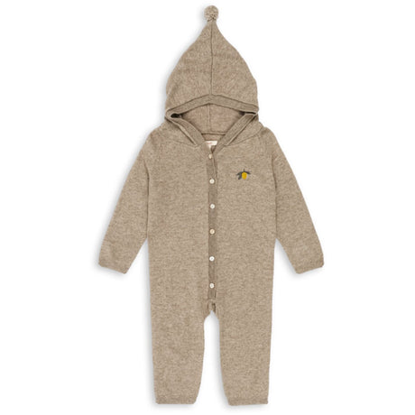 Konges Sløjd Light Brown Mattou Strikk Onesie