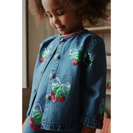 Konges Sløjd Amarena Sequin Magot Paljet Denim Jakke GOTS