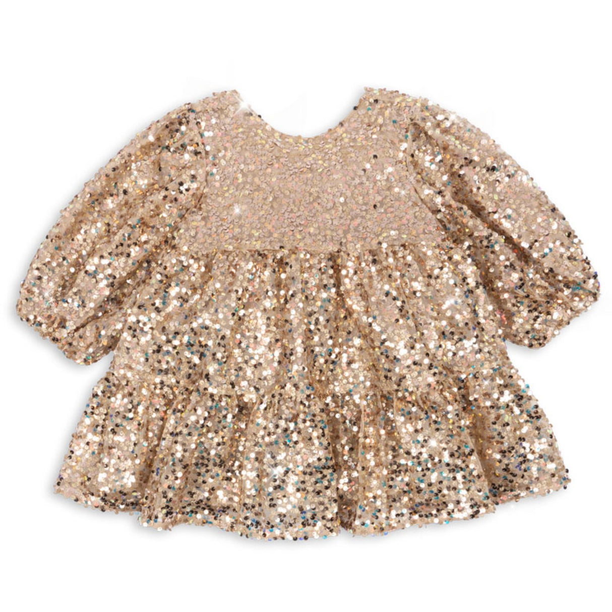 Konges Sløjd Gold Glitter Lila Sequins Bue Kjole