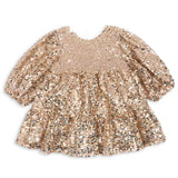 Konges Sløjd Gold Glitter Lila Sequins Bue Kjole