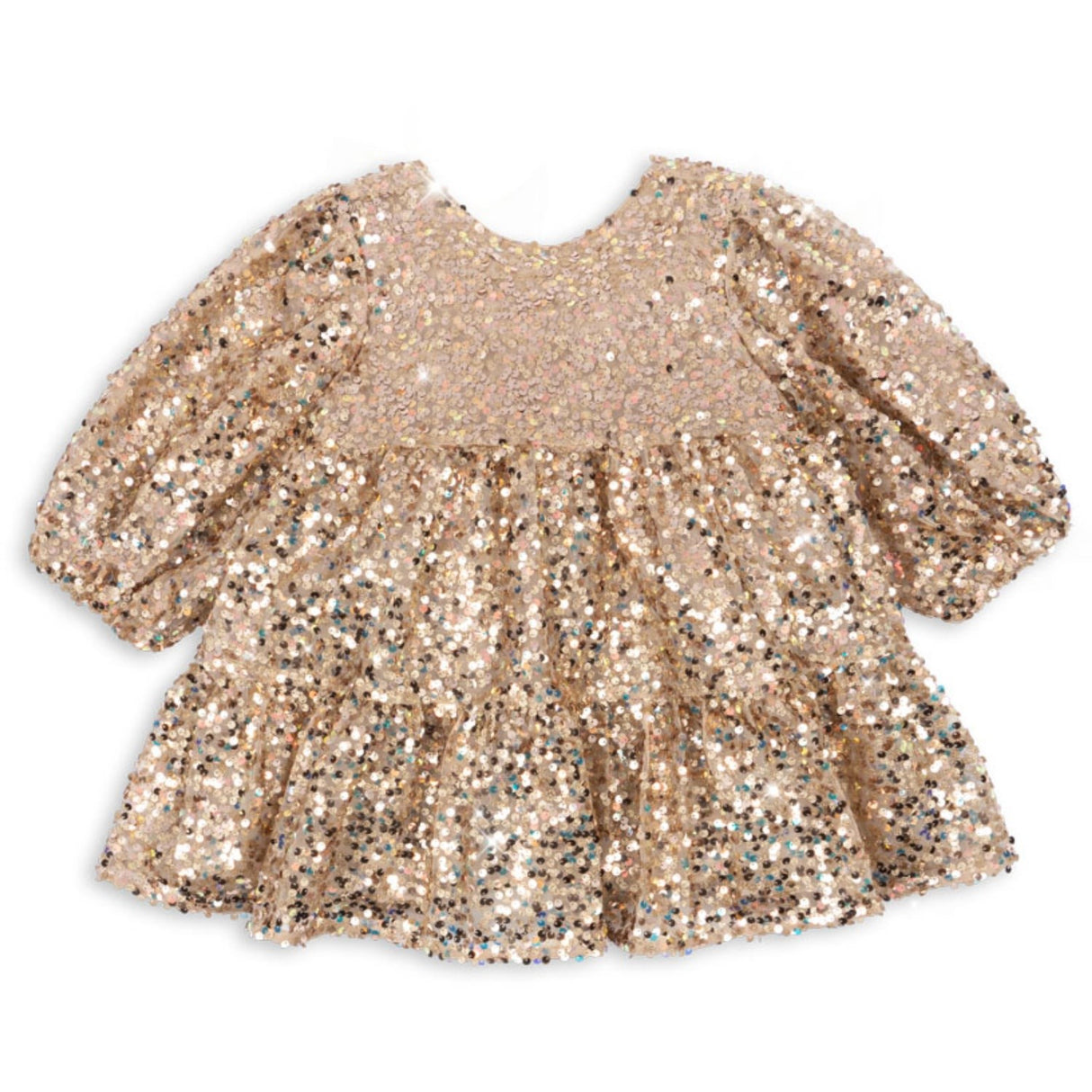 Konges Sløjd Gold Glitter Lila Sequins Bue Kjole