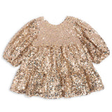 Konges Sløjd Gold Glitter Lila Sequins Bue Kjole