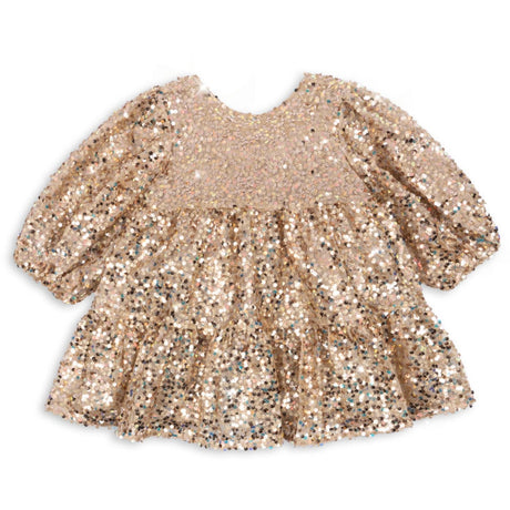 Konges Sløjd Gold Glitter Lila Sequins Bue Kjole