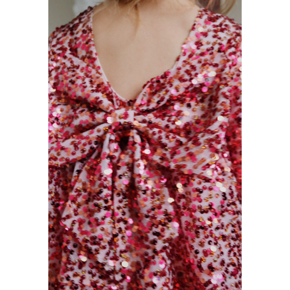 Konges Sløjd Sparkling Sangria Lila Sequins Bue Kjole