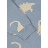 Konges Sløjd Dino Mist Lapis Strikk Sweater GOTS